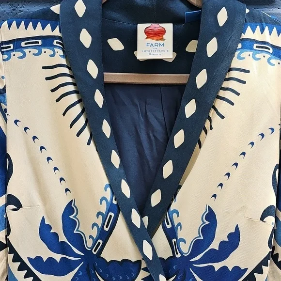 Farm Rio Long Sleeve Blazer Dress Evil Eye Size XSmall - Picture 3 of 6